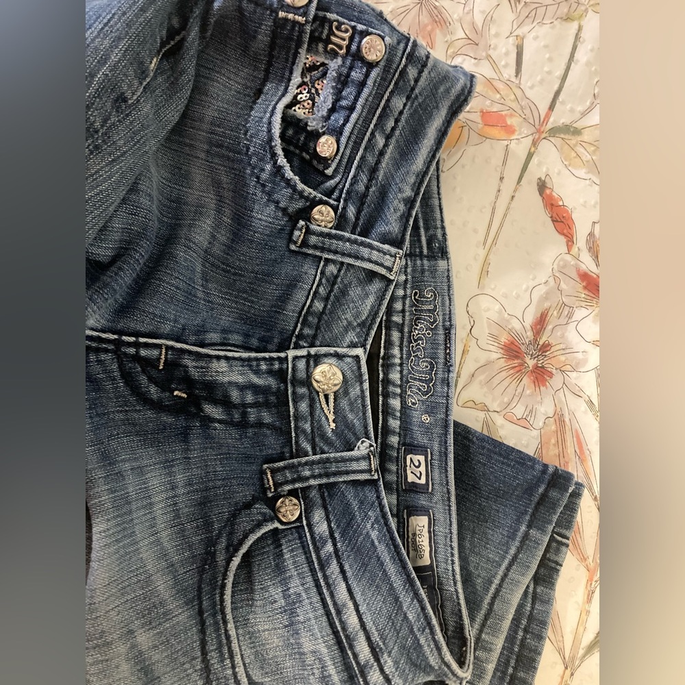 Women’s Miss Me Bootcut Sparkly Jeans - Picture 3 of 4